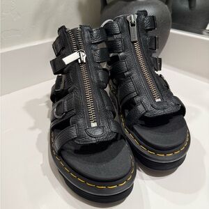 Dr. Martens Black Leather Sandals